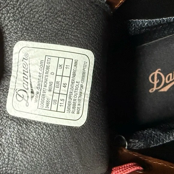 Danner Brown and Red Leather Boots Casual Lifestyle - Picture 5 of 6